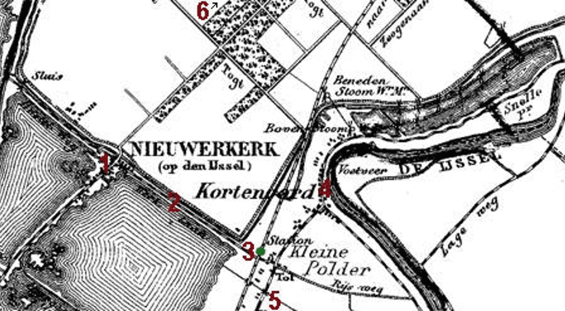 Plattegrond Nieuwerkerk aan den IJssel 1918