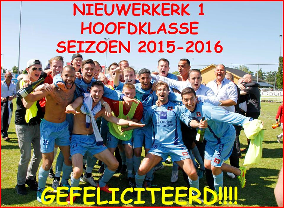 Promotie Hoofdklasse vv Nieuwerkerk 2015